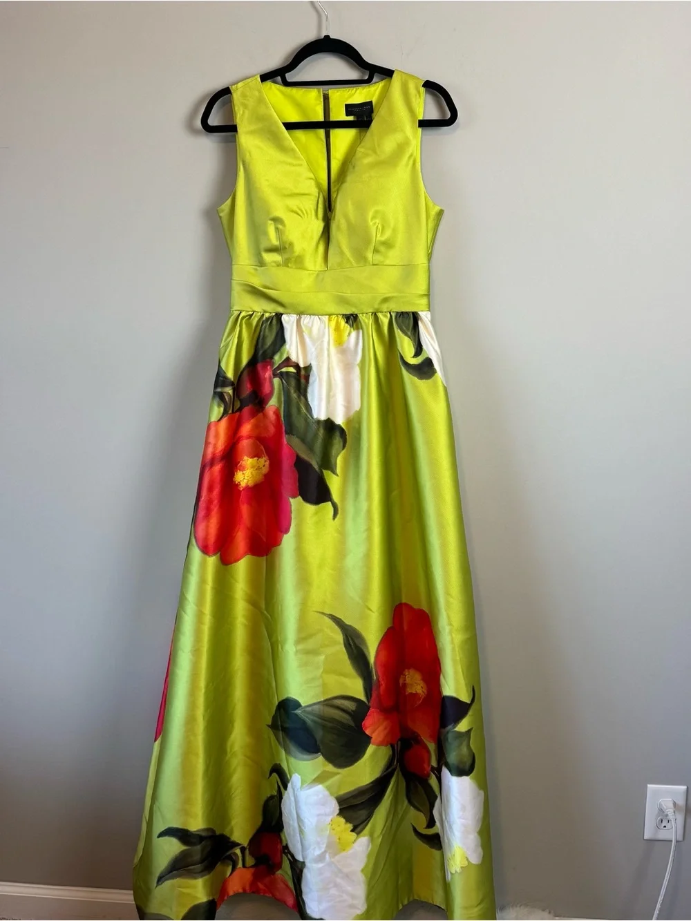 NWT Donna Karen New York Floral Print Sleeveless A Line Summer Citro Dress 4